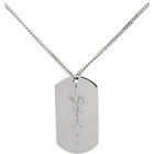 Givenchy Silver Signature Military Plate Necklace