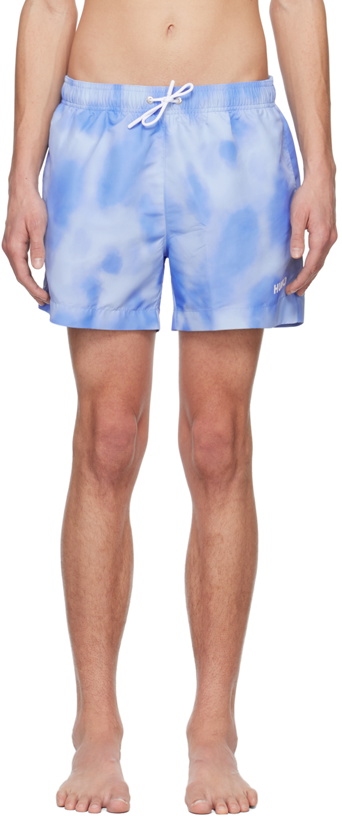 Photo: Hugo Blue Printed Swim Shorts