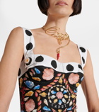 Dolce&Gabbana Capri printed cotton corset dress