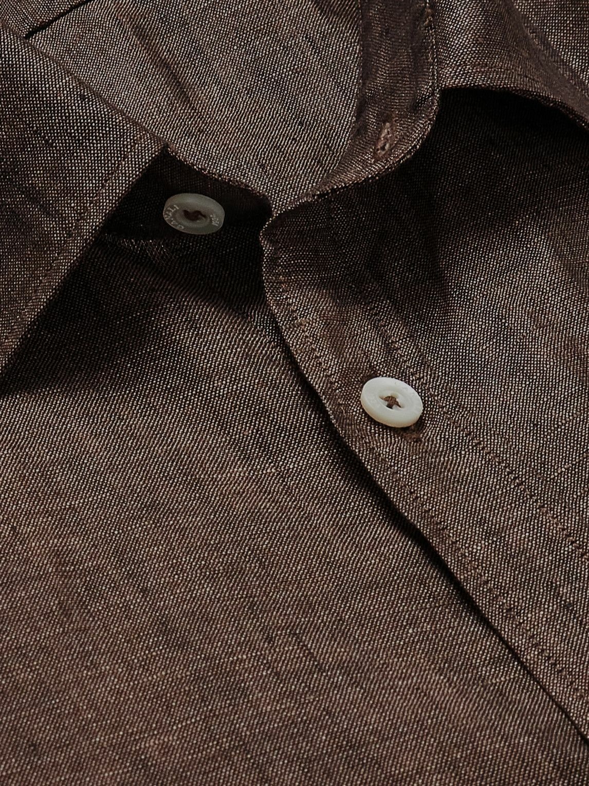 Canali - Linen Shirt - Brown Canali