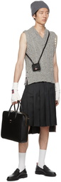 Thom Browne Gray Donegal 4-Bar Vest