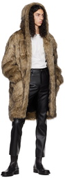 System Beige Faux-Fur Coat