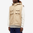 Engineered Garments Men's Field Vest in Khaki Poplin