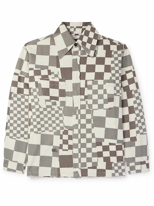 Photo: ERL - Checked Cotton-Canvas Jacket - Gray