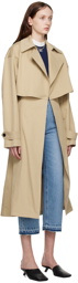 System Beige Cutout Trench Coat