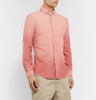 Polo Ralph Lauren - Slim-Fit Button-Down Collar Dégradé Linen-Chambray Shirt - Red