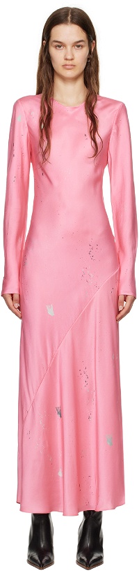 Photo: Silk Laundry Pink Bias Maxi Dress