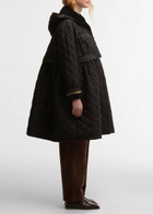 Barbour X Ganni Quilted Peplum Shell Coat Black