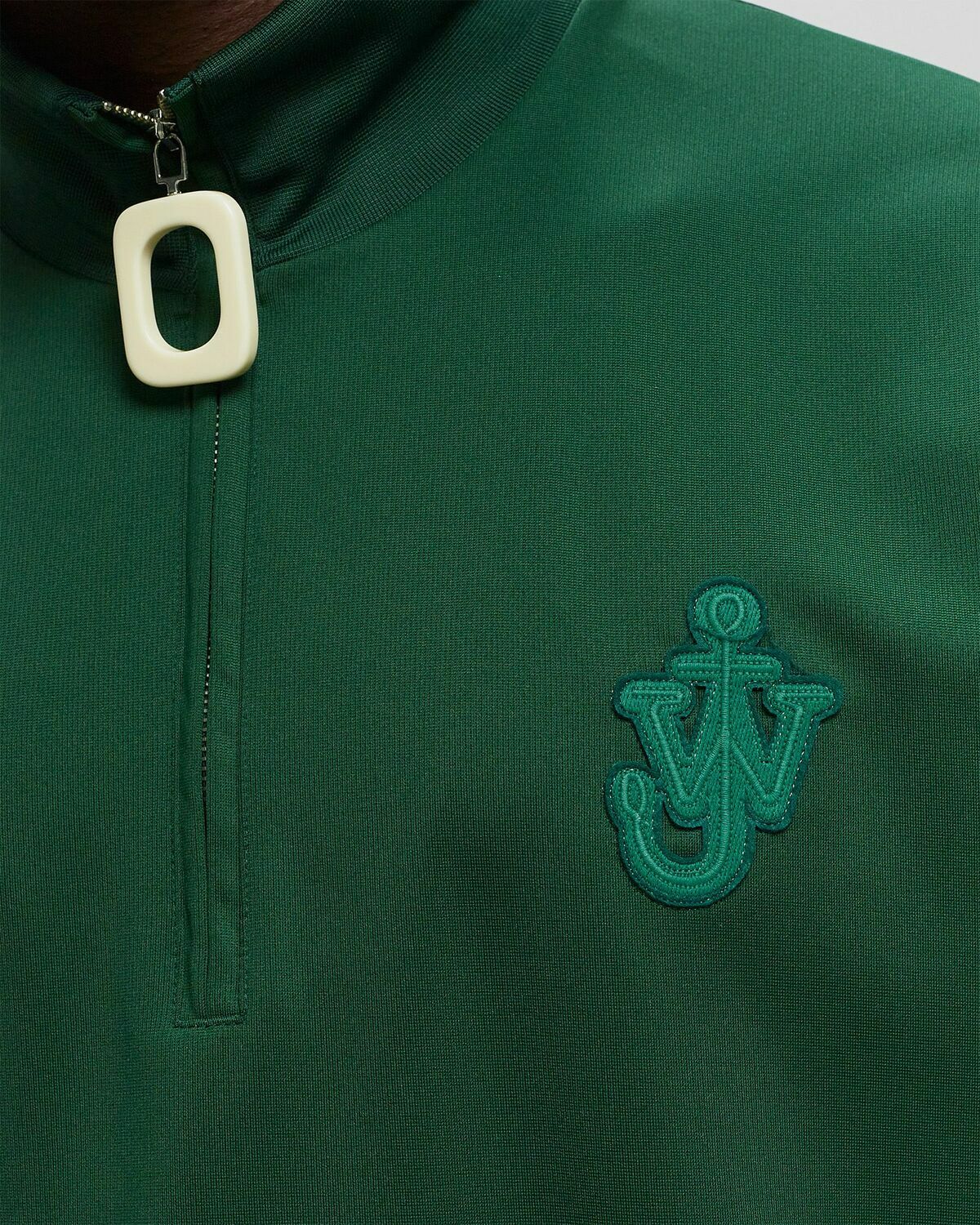 Jw Anderson Anchor Half Zip Track Top Green Half Zips JW Anderson