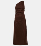 Faithfull Jomana one-shoulder linen midi dress