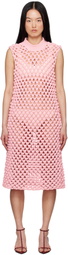 Jil Sander Pink Sleeveless Crewneck Midi Dress