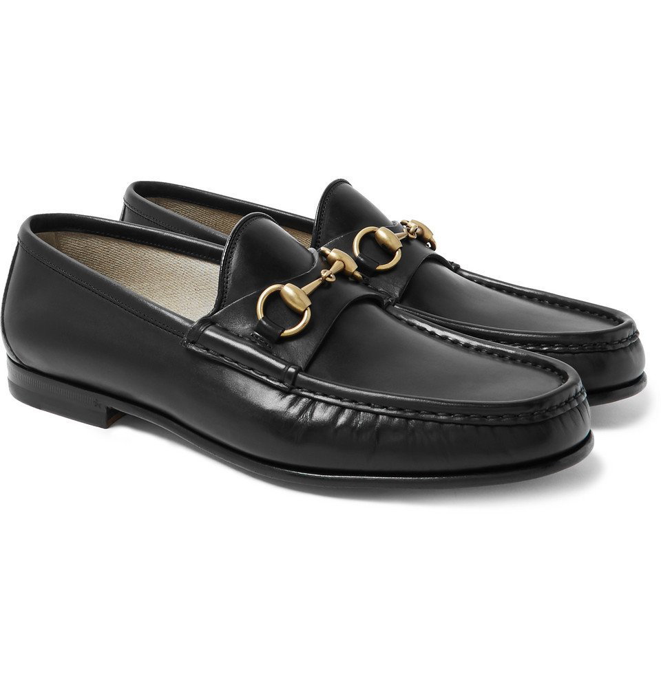 The Roshbuck Black Leather Loafers for Men 43 I