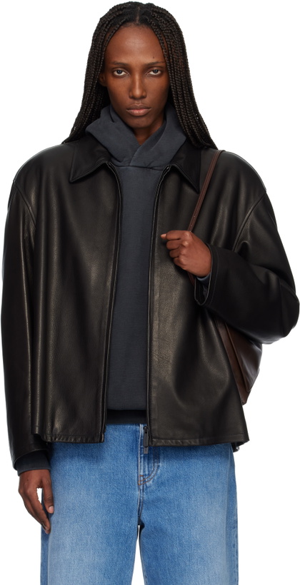 Photo: Fear of God Black Rider Leather Jacket