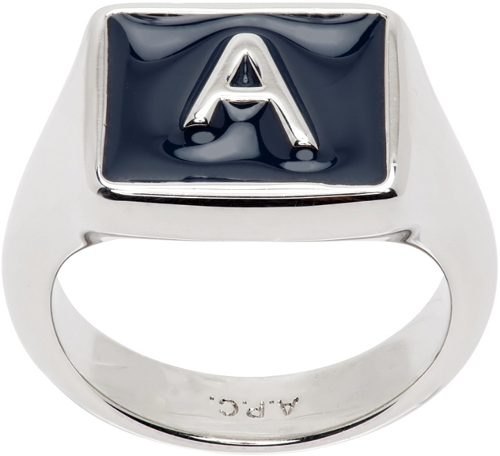 Photo: A.P.C. Silver Logo 'A' Signet Ring