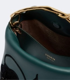 Erdem Bloom Mini embroidered leather top-handle bag