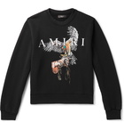 AMIRI - Printed Loopback Cotton-Jersey Sweatshirt - Black