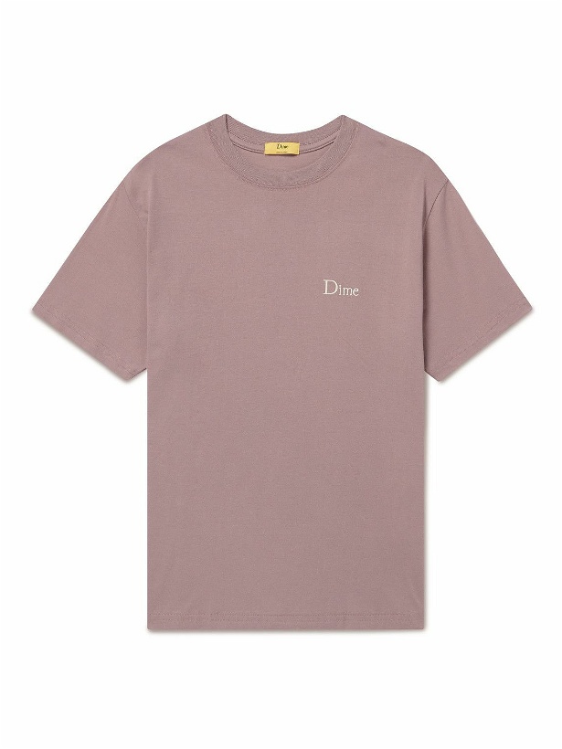 Photo: DIME - Logo-Embroidered Cotton-Jersey T-Shirt - Purple