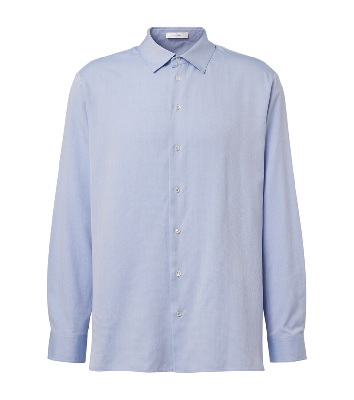 Photo: The Row Paxon silk poplin jacquard shirt