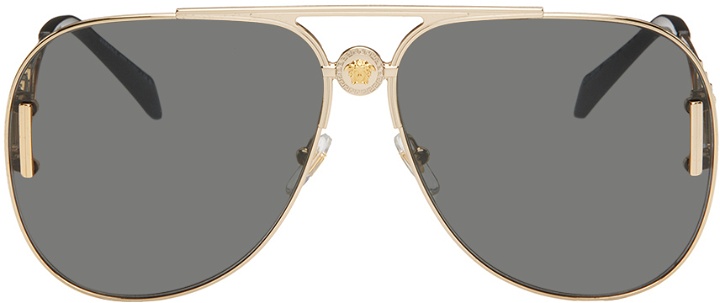 Photo: Versace Gold Medusa Biggie Sunglasses