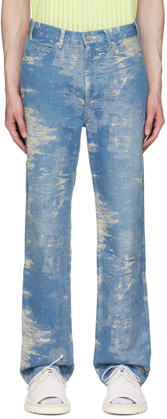 TAAKK Blue Bleach Jeans