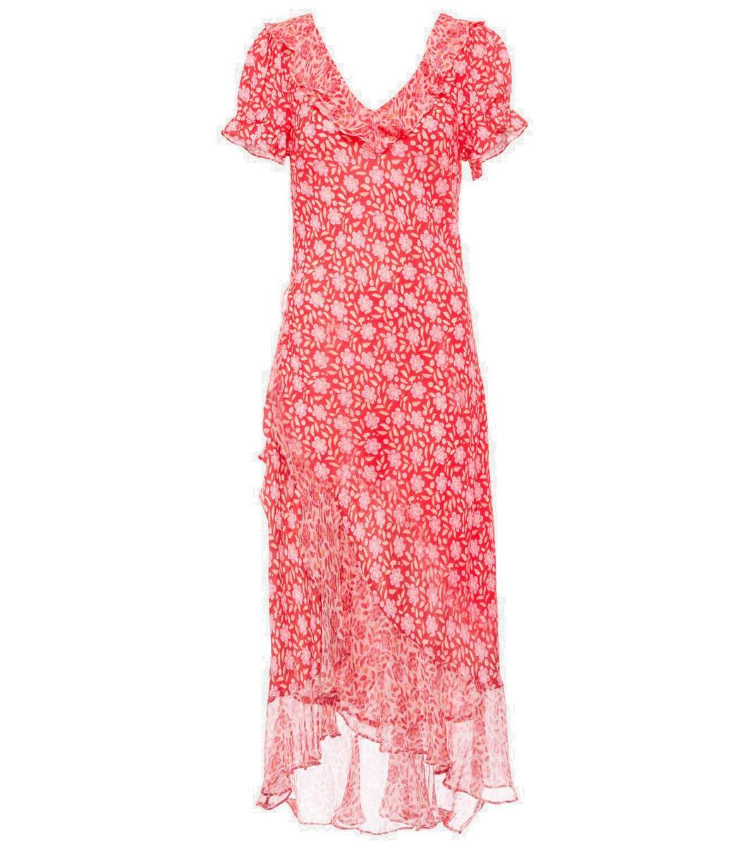 Rixo Clementina floral crepe midi dress Rixo