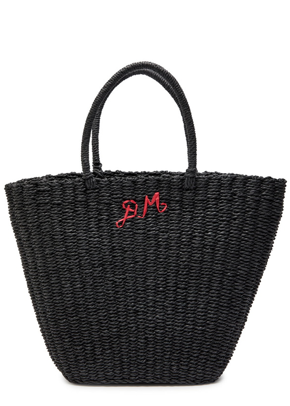 Photo: Damson Madder Logo Straw Tote bag - Navy - One Size