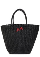 Damson Madder Logo Straw Tote bag - Navy - One Size