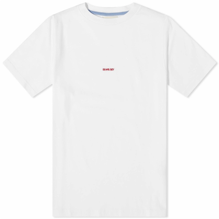 Photo: Beams Boy Women's Logo T-Shirt in Off White