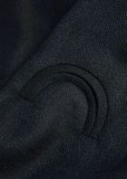 Blaze Milano Maine Sussex Longuette Wool Midi Skirt Dark Blue