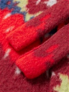 ZEGNA x The Elder Statesman - Shawl-Collar Jacquard-Knit Oasi Cashmere and Wool-Blend Cardigan - Red