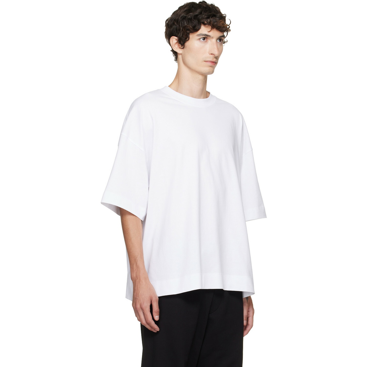 Dries Van Noten White Dropped Shoulder T-shirt