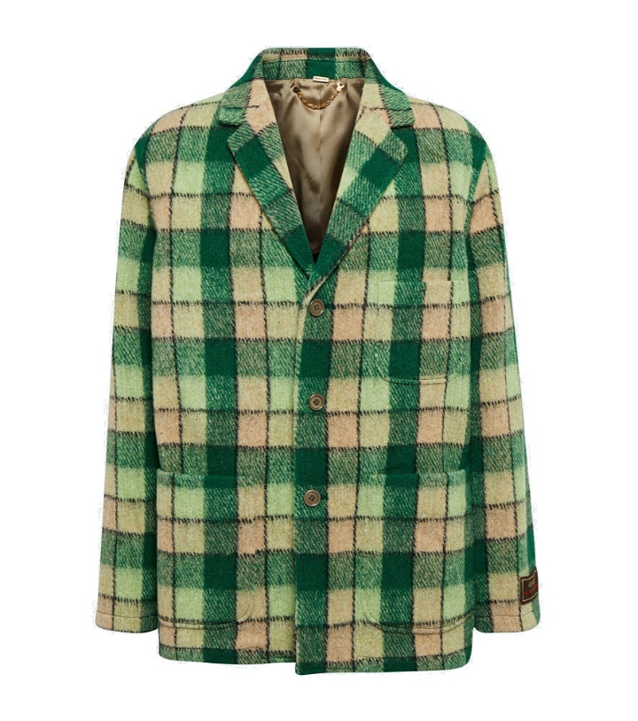 Photo: Gucci - Checked wool-blend jacket