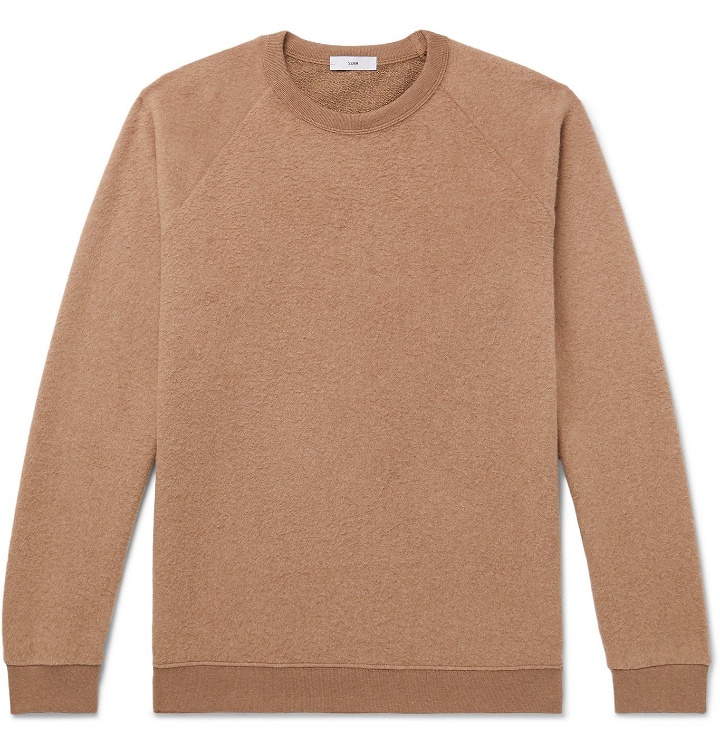 Photo: SSAM - Textured Loopback Cotton and Camel Hair-Blend Sweatshirt - Brown