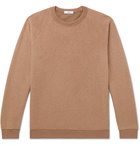 SSAM - Textured Loopback Cotton and Camel Hair-Blend Sweatshirt - Brown