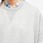 R13 Women's Jumbo Cropped Crewneck in Heather Grey