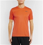 Nike Running - Miler Logo-Print Dri-FIT Running T-Shirt - Men - Orange