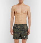 Valentino - Mid-Length Printed Swim Shorts - Green