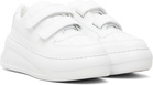 Acne Studios White Velcro Strap Platform Sneakers