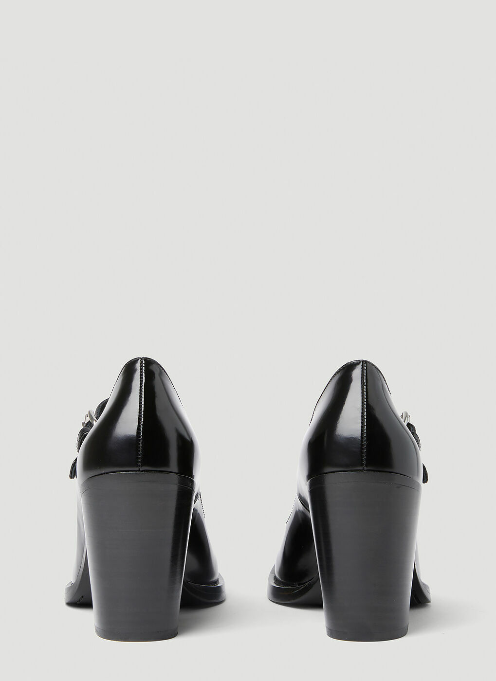 Prada - Mary Jane Heeled Sandals in Black Prada