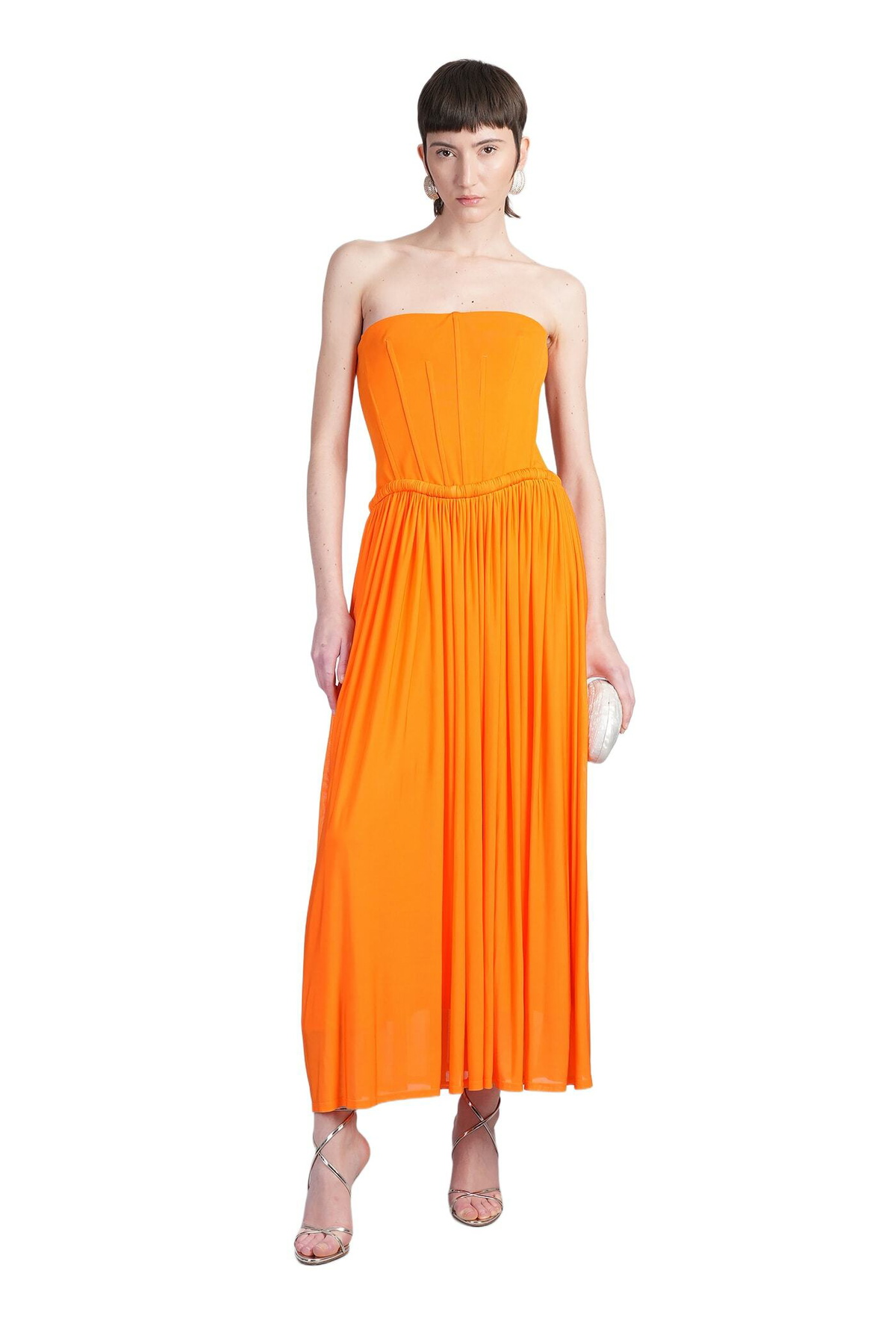 Simkhai Adalys Dress Woman In Orange Rayon Simkhai