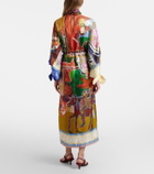 Alémais x MLAK Tangible Love printed silk maxi dress