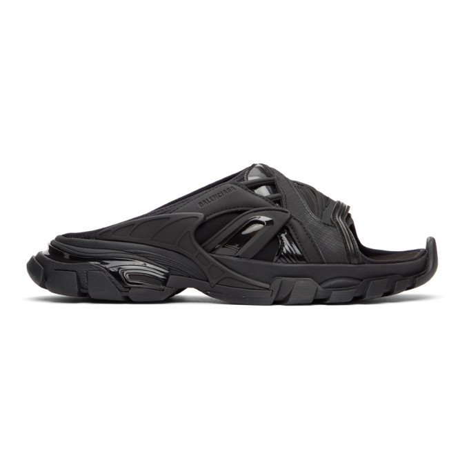 Balenciaga Black Track Slide Sandals Balenciaga
