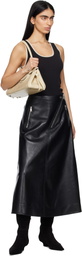 Nanushka Black Aleka Regenerated Leather Midi Skirt