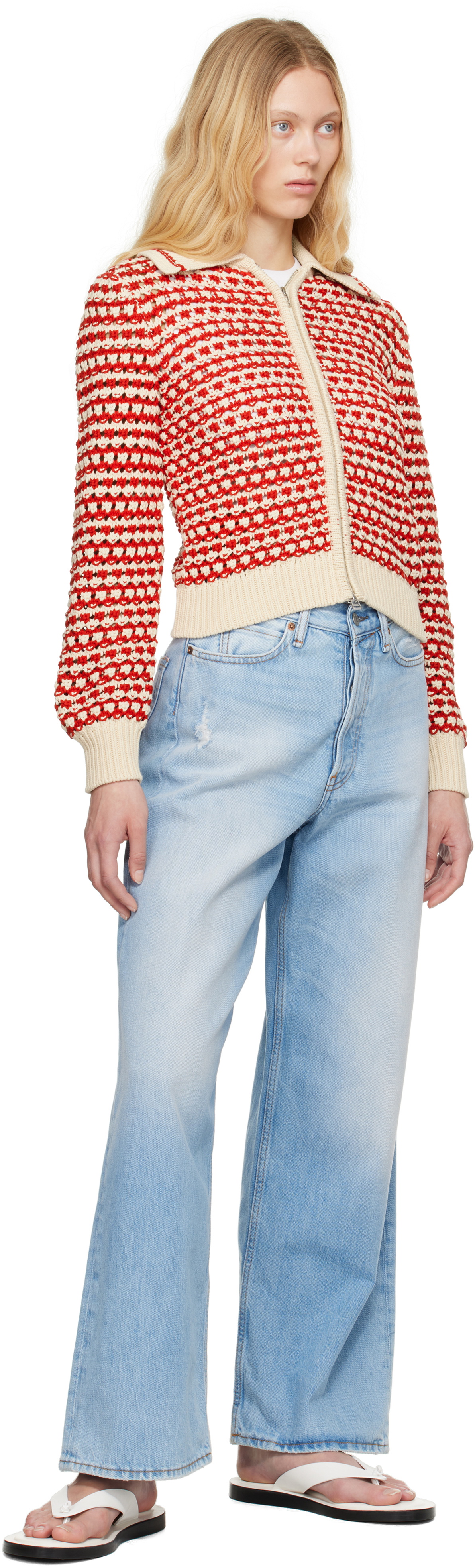 Guest in Residence Red & Off-White Kirby Jacket