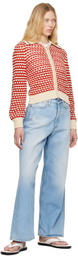 Guest in Residence Red & Off-White Kirby Jacket