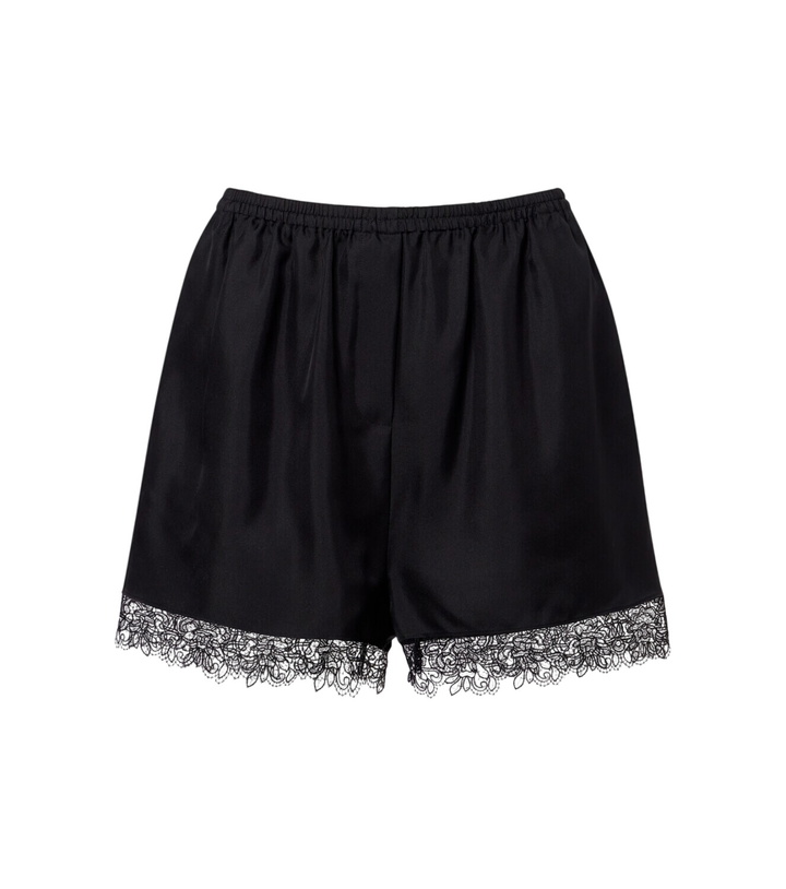 Photo: Róhe Lace-trimmed silk shorts
