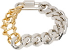 IN GOLD WE TRUST PARIS Silver & Gold Vintage Bold Bracelet