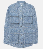 Veronica Beard Lane floral denim jacket
