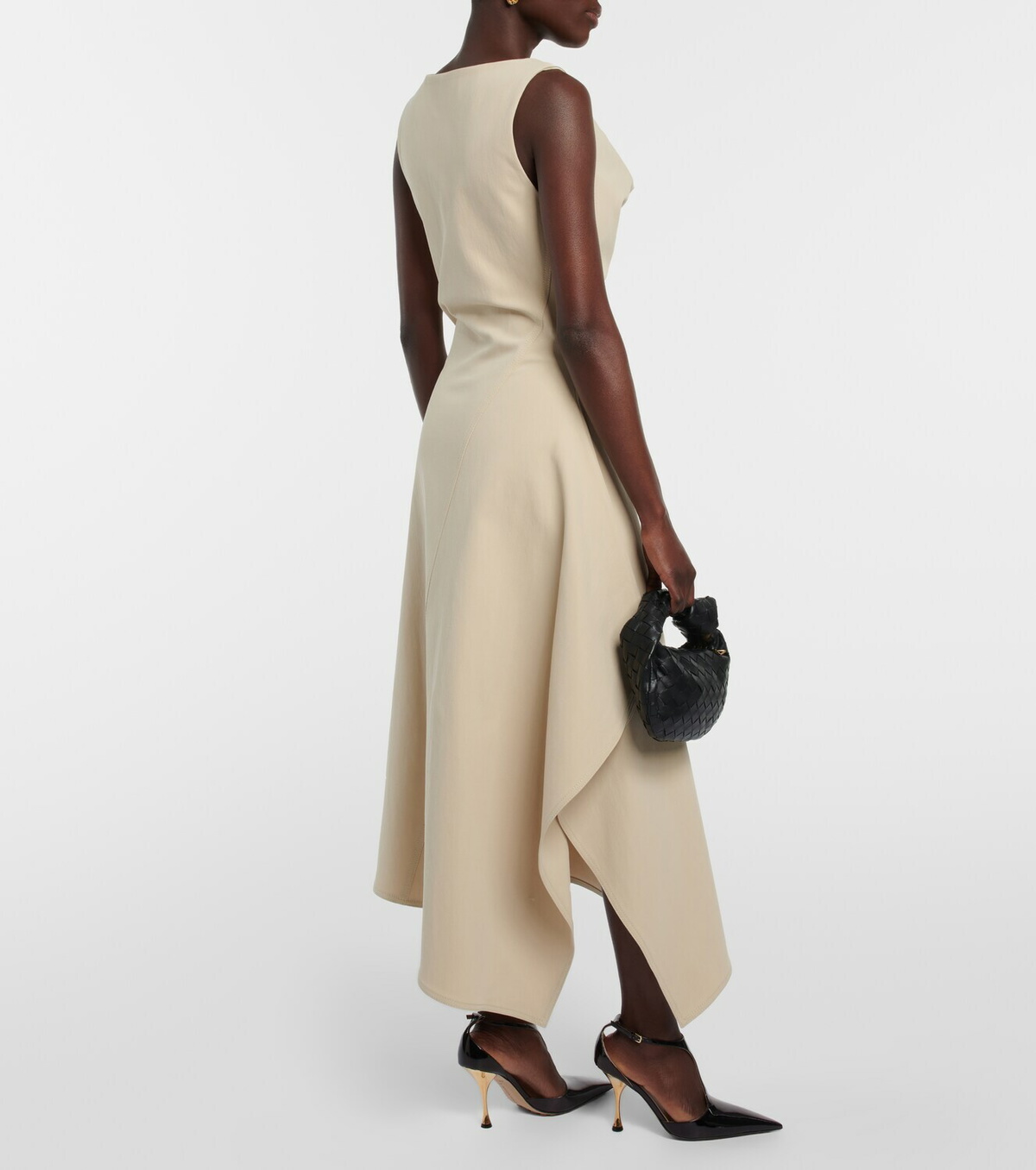Bottega Veneta Asymmetric cotton midi dress Bottega Veneta