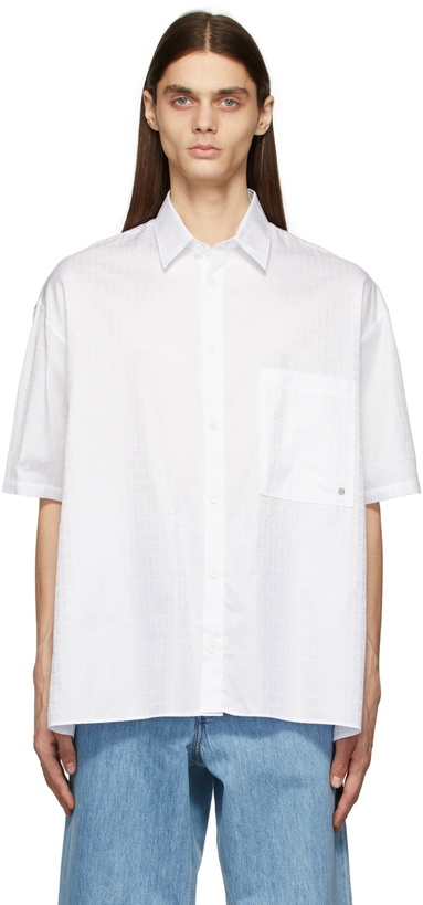 Photo: Études White Illusion Monogram Stencil Shirt